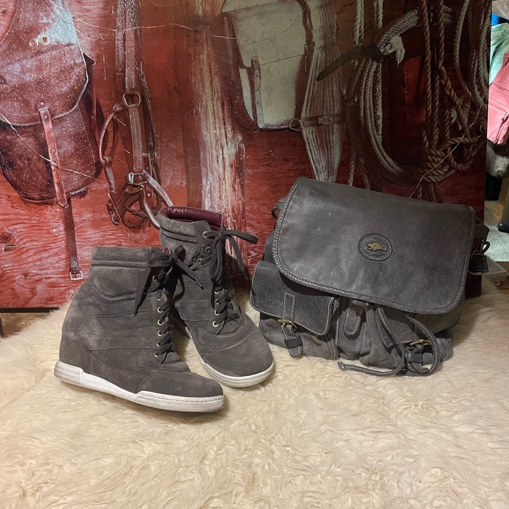 Marc Jacobs wedge suede sneakers